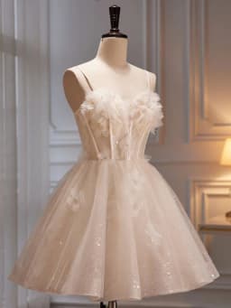 image-Birthday Dress With Suspender Puffy Skirt