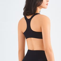 image-Zip Front Sports Bra Shock Absorption Gather For Women Plus Size Workout Fitness Running