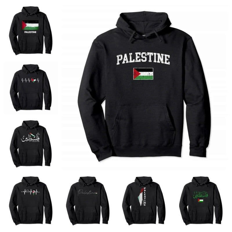 image-Palestine Pullover Hoodie Warm Hoodie Fashion Hip Hop Street Wear Pullover Men Women Casual Sweatshirt