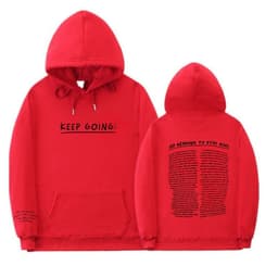 image-Letter Printing Long-sleeved Drawstring Hooded Sweatshirt With Pockets Fashion Sports Hoodie Womens Clothing