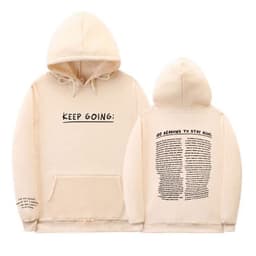 image-Letter Printing Long-sleeved Drawstring Hooded Sweatshirt With Pockets Fashion Sports Hoodie Womens Clothing