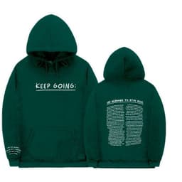 image-Letter Printing Long-sleeved Drawstring Hooded Sweatshirt With Pockets Fashion Sports Hoodie Womens Clothing