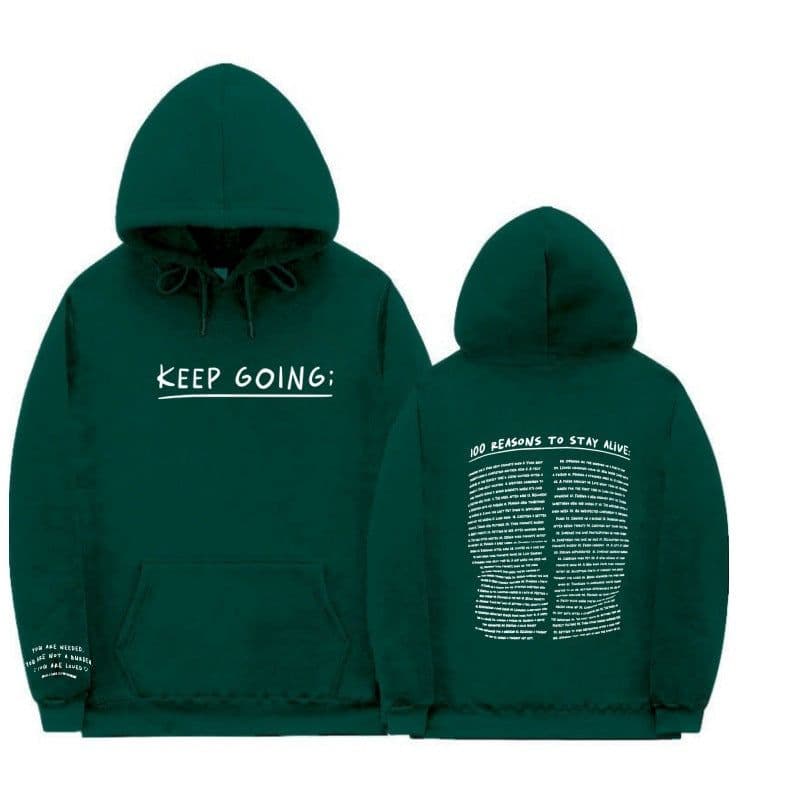image-Letter Printing Long-sleeved Drawstring Hooded Sweatshirt With Pockets Fashion Sports Hoodie Womens Clothing