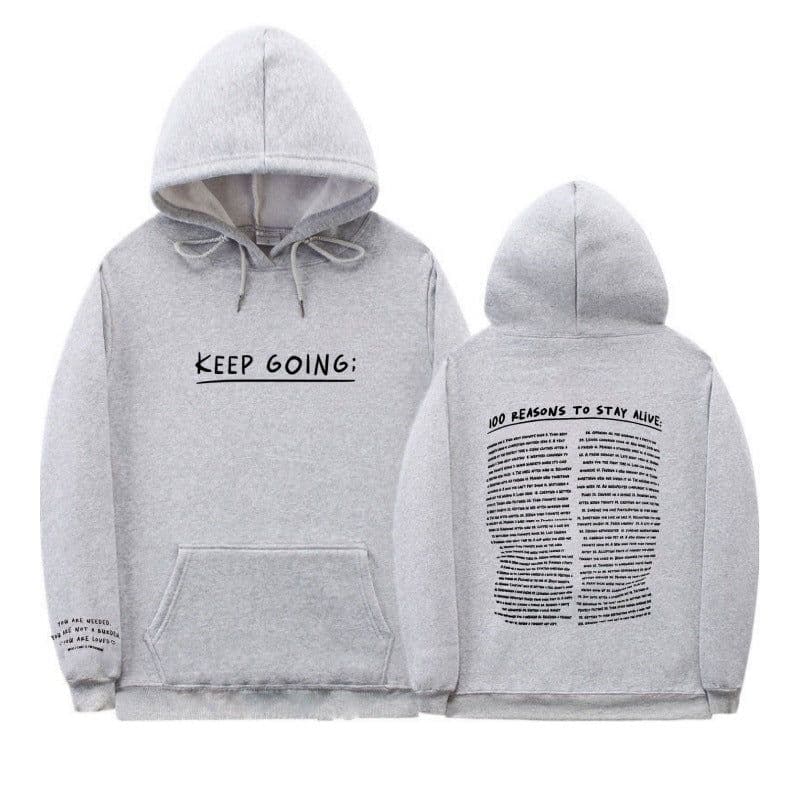 image-Letter Printing Long-sleeved Drawstring Hooded Sweatshirt With Pockets Fashion Sports Hoodie Womens Clothing