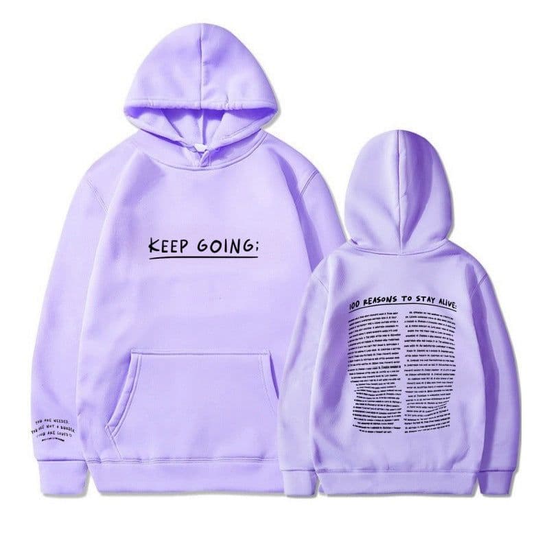 image-Letter Printing Long-sleeved Drawstring Hooded Sweatshirt With Pockets Fashion Sports Hoodie Womens Clothing