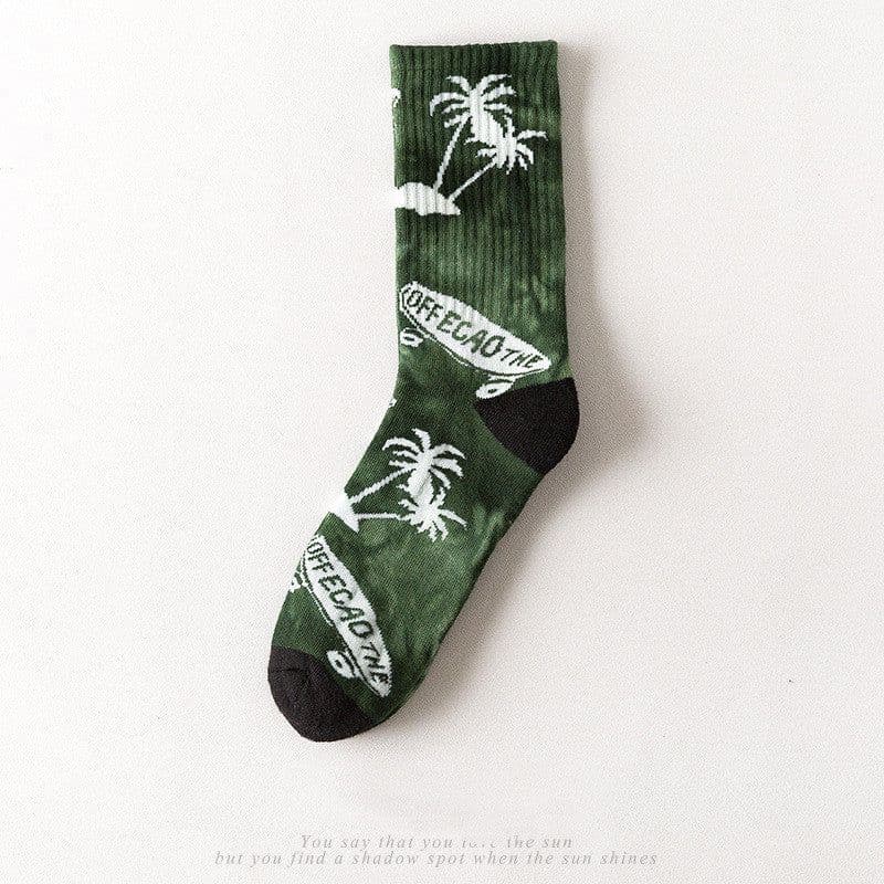 image-Men's Tube Socks Autumn And Winter Towel Bottom Skateboard Thickened Maple Tide Basketball Socks