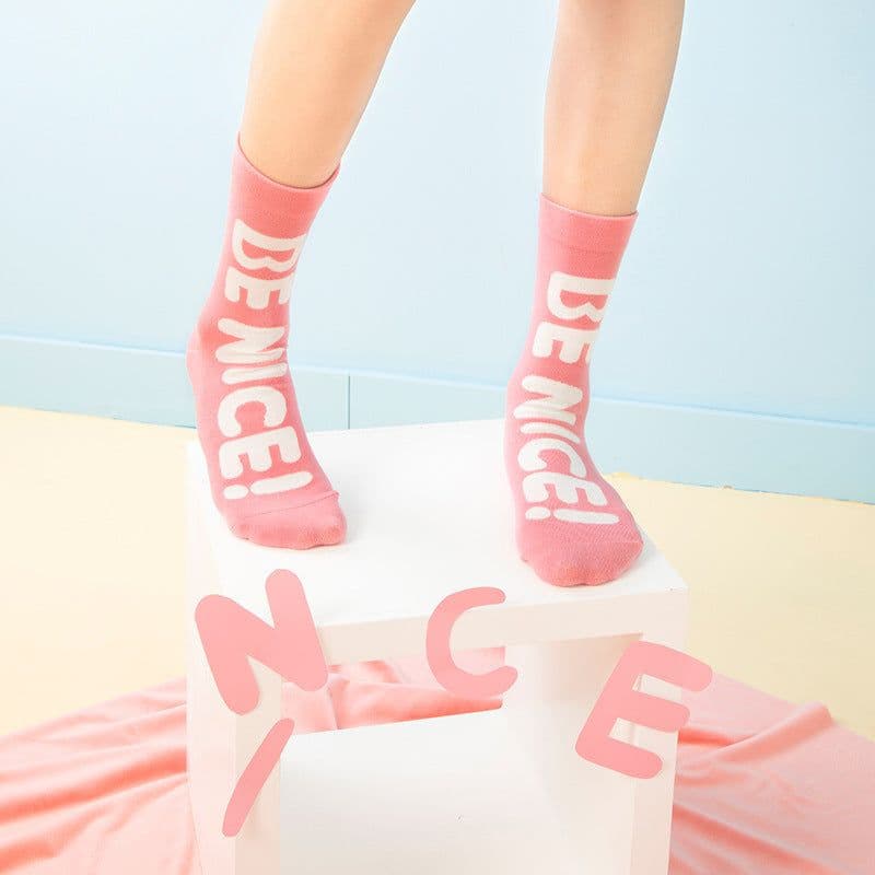image-Macaron Solid Color Couple Socks Women's Tube Socks
