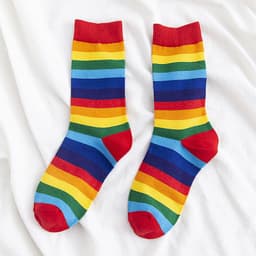 image-Rainbow Cocks Stockings Women Color Stripes