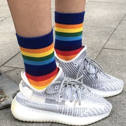 image-Rainbow Cocks Stockings Women Color Stripes