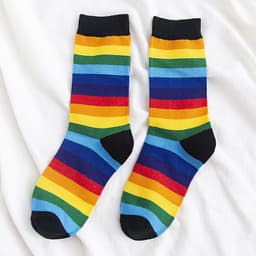 image-Rainbow Cocks Stockings Women Color Stripes
