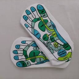 image-Cross-Border Socks Export All English Graphic Socks Foreign Trade Sole Acupoint Graphic Socks Scraping Board Wholesale