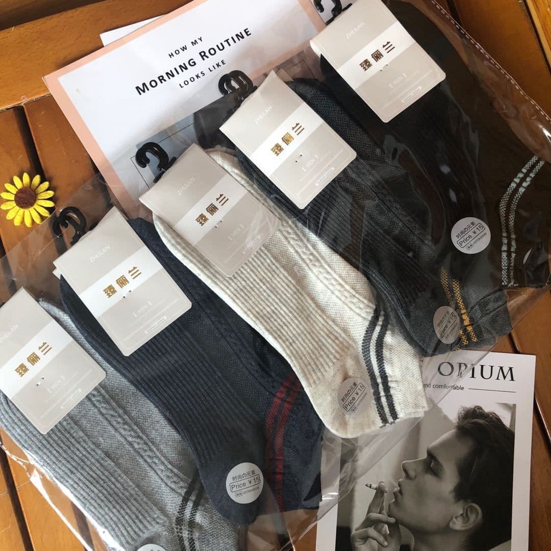 image-Japanese Diamond Socks Men's Boat Socks