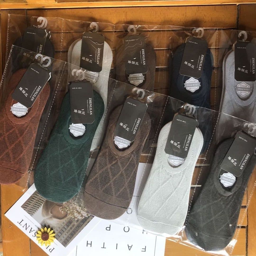 image-Japanese Diamond Socks Men's Boat Socks