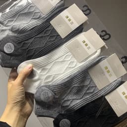 image-Japanese Diamond Socks Men's Boat Socks
