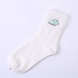 image-Cotton Mbroidered Dinosaur Women's Tube Socks