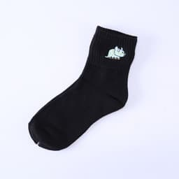 image-Cotton Mbroidered Dinosaur Women's Tube Socks