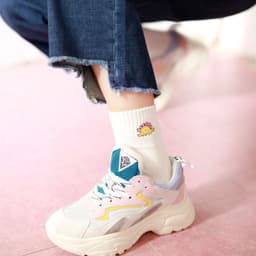 image-Cotton Mbroidered Dinosaur Women's Tube Socks