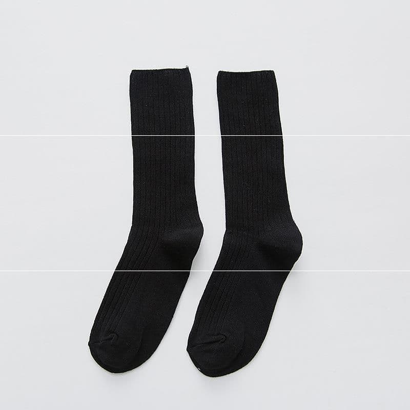 image-Socks Women's Double Needle Pile Pile Socks Striped Color Women's Socks Autumn And Winter Long Tube Cotton Socks Personality Ins Tide Socks Manufacturers Spot