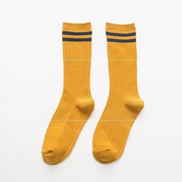 image-Socks Women's Double Needle Pile Pile Socks Striped Color Women's Socks Autumn And Winter Long Tube Cotton Socks Personality Ins Tide Socks Manufacturers Spot