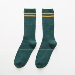 image-Socks Women's Double Needle Pile Pile Socks Striped Color Women's Socks Autumn And Winter Long Tube Cotton Socks Personality Ins Tide Socks Manufacturers Spot