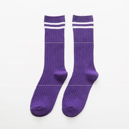 image-Socks Women's Double Needle Pile Pile Socks Striped Color Women's Socks Autumn And Winter Long Tube Cotton Socks Personality Ins Tide Socks Manufacturers Spot