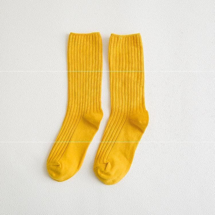 image-Socks Women's Double Needle Pile Pile Socks Striped Color Women's Socks Autumn And Winter Long Tube Cotton Socks Personality Ins Tide Socks Manufacturers Spot