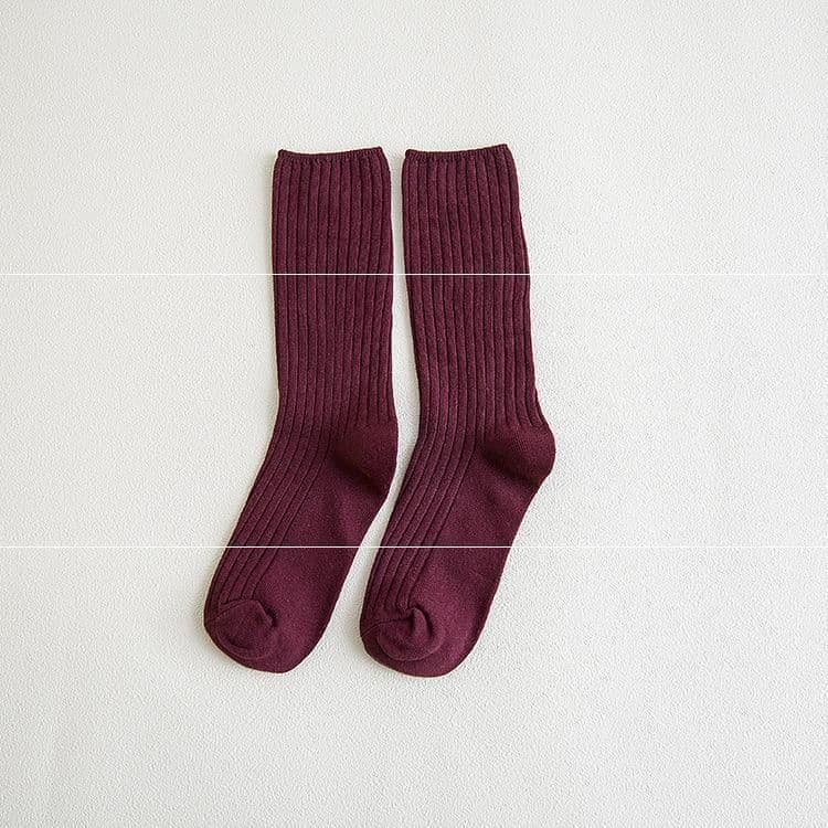image-Socks Women's Double Needle Pile Pile Socks Striped Color Women's Socks Autumn And Winter Long Tube Cotton Socks Personality Ins Tide Socks Manufacturers Spot