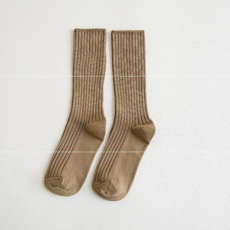 image-Socks Women's Double Needle Pile Pile Socks Striped Color Women's Socks Autumn And Winter Long Tube Cotton Socks Personality Ins Tide Socks Manufacturers Spot
