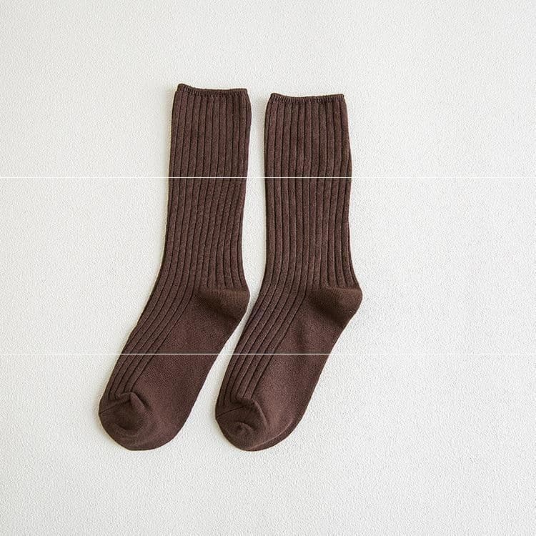 image-Socks Women's Double Needle Pile Pile Socks Striped Color Women's Socks Autumn And Winter Long Tube Cotton Socks Personality Ins Tide Socks Manufacturers Spot