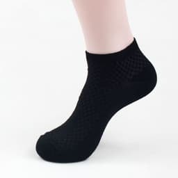 image-Spring And Summer Men's Boat Socks Short Tube Massage Bottom Men's Socks Bamboo Fiber Lattice Shallow Mouth Invisible Socks Factory Wholesale