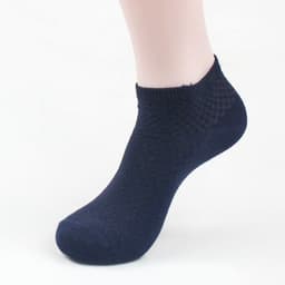 image-Spring And Summer Men's Boat Socks Short Tube Massage Bottom Men's Socks Bamboo Fiber Lattice Shallow Mouth Invisible Socks Factory Wholesale