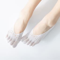 image-Velvet Summer Five-finger Mesh Breathable Invisible Shallow Mouth Silicone Lace Stockings Women