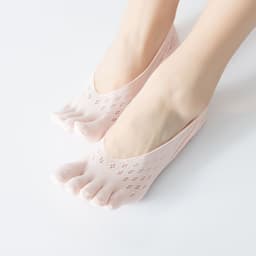 image-Velvet Summer Five-finger Mesh Breathable Invisible Shallow Mouth Silicone Lace Stockings Women