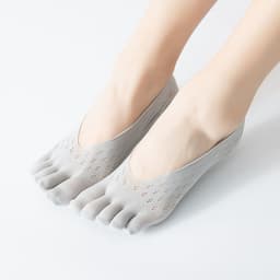 image-Velvet Summer Five-finger Mesh Breathable Invisible Shallow Mouth Silicone Lace Stockings Women