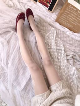 image-Vintage Rose Flower Rose Flower Embroidery White Stockings