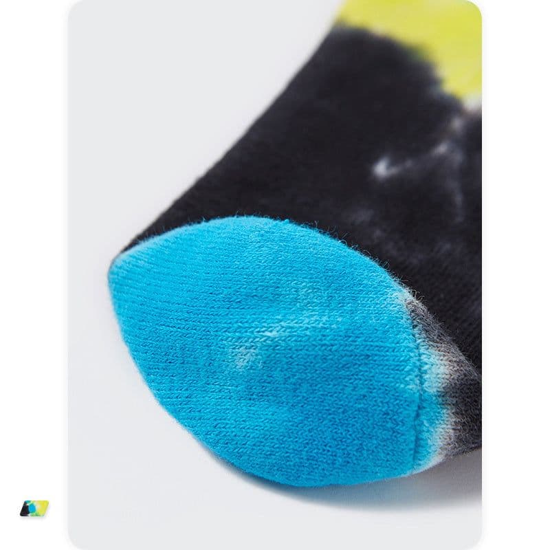 image-INFLATION Cool Socks For Men Street Style Multicolor Tie Dye Socks With Embroidery All-match Sport Socks Unisex