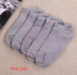 image-Black And White Gray Boat Socks Tube Socks Men And Women Thick Socks