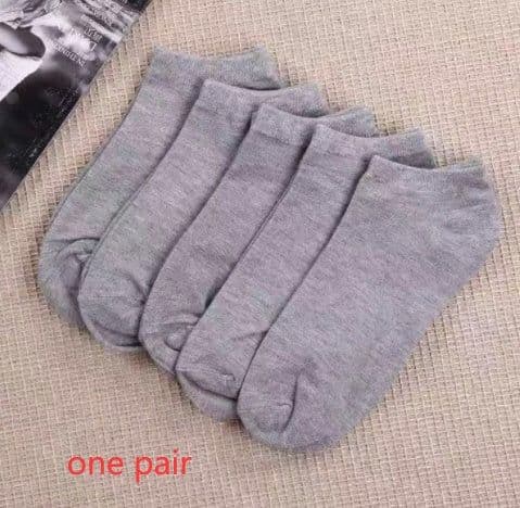 image-Black And White Gray Boat Socks Tube Socks Men And Women Thick Socks
