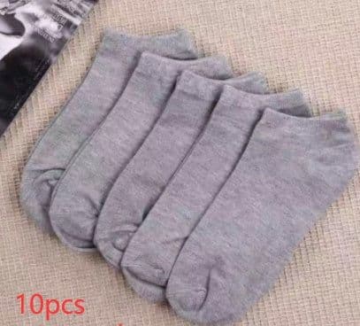 image-Black And White Gray Boat Socks Tube Socks Men And Women Thick Socks