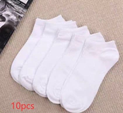 image-Black And White Gray Boat Socks Tube Socks Men And Women Thick Socks