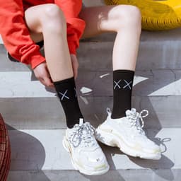 image-Hip-hop Tide Socks Spring Ins Personality In The Tube High Waist Stockings Cotton Socks