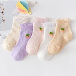 image-Mesh Boneless Suture Cartoon Boys And Girls Socks Thin Baby Socks