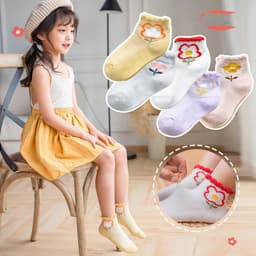 image-Mesh Boneless Suture Cartoon Boys And Girls Socks Thin Baby Socks