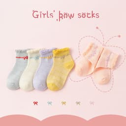 image-Mesh Boneless Suture Cartoon Boys And Girls Socks Thin Baby Socks