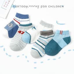 image-Mesh Boneless Suture Cartoon Boys And Girls Socks Thin Baby Socks