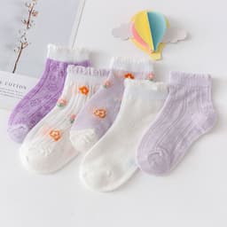 image-Mesh Boneless Suture Cartoon Boys And Girls Socks Thin Baby Socks