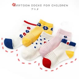image-Mesh Boneless Suture Cartoon Boys And Girls Socks Thin Baby Socks