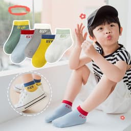 image-Mesh Boneless Suture Cartoon Boys And Girls Socks Thin Baby Socks