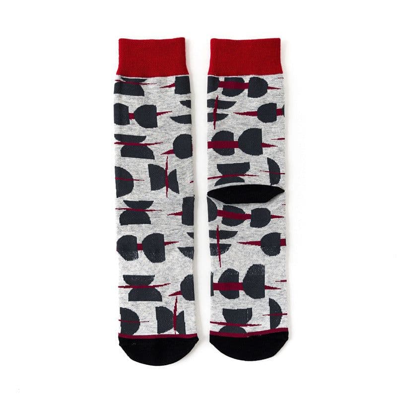 image-Creative Contrast Color Cotton Socks Personality Four Seasons Socks