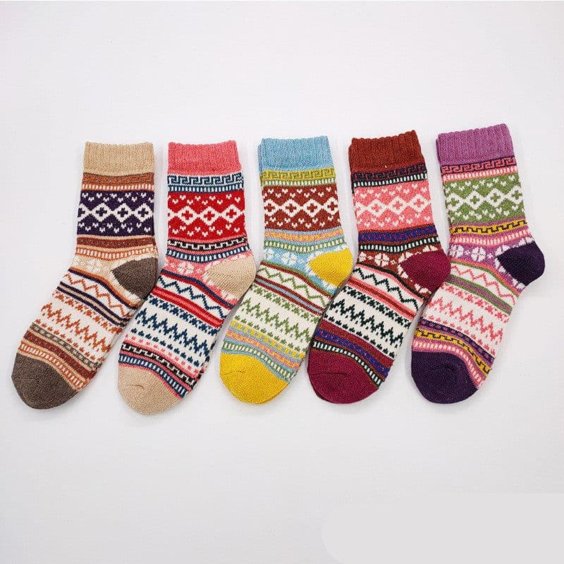 image-Totem Rabbit Wool Women'S Socks Warm Autumn And Winter Thick Socks